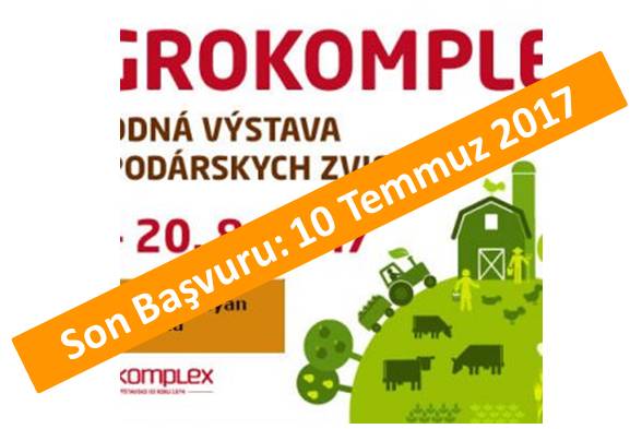 AGROKOMPLEX <br> 17-20 Ağustos 2017<br>Nitra – Slovakya